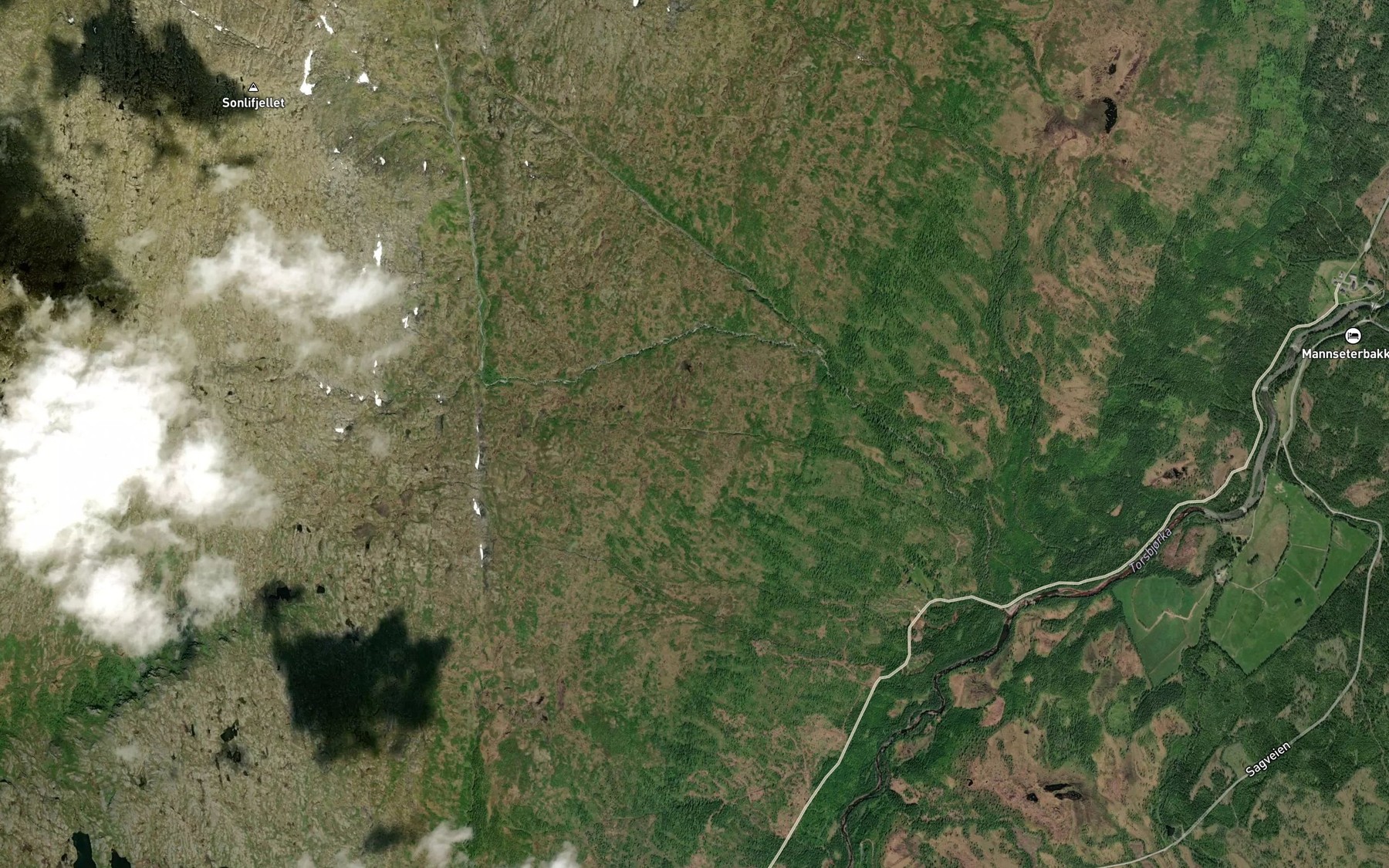 Satellite map of the Gruvbekken