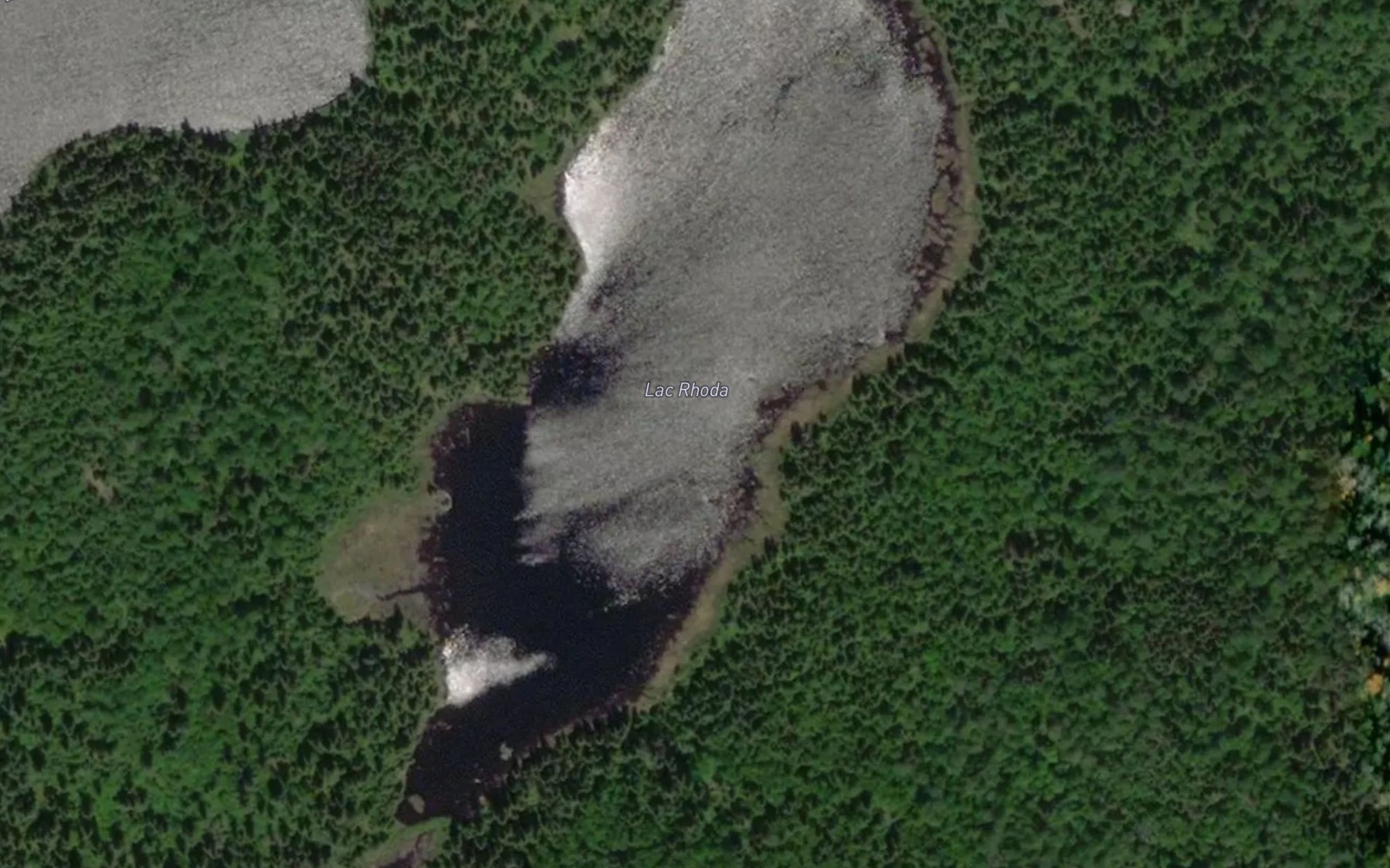 Satellite map of the Lac Rhoda