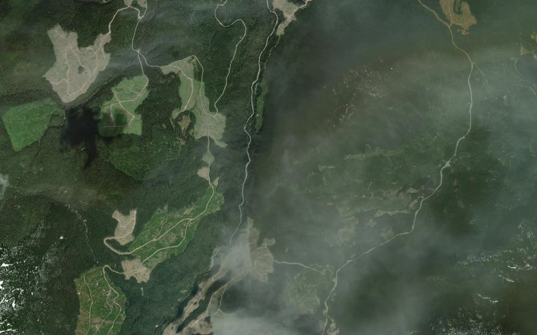 Satellite map of the Russian Creek