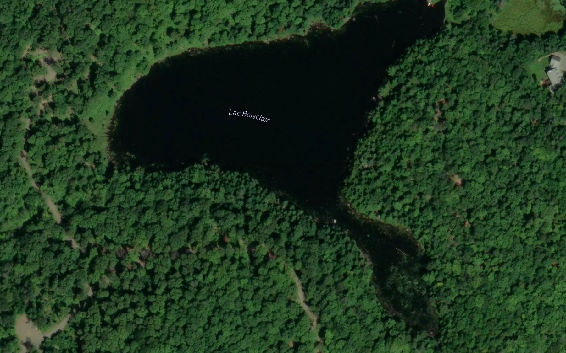Satellite map of the Lac Boisclair