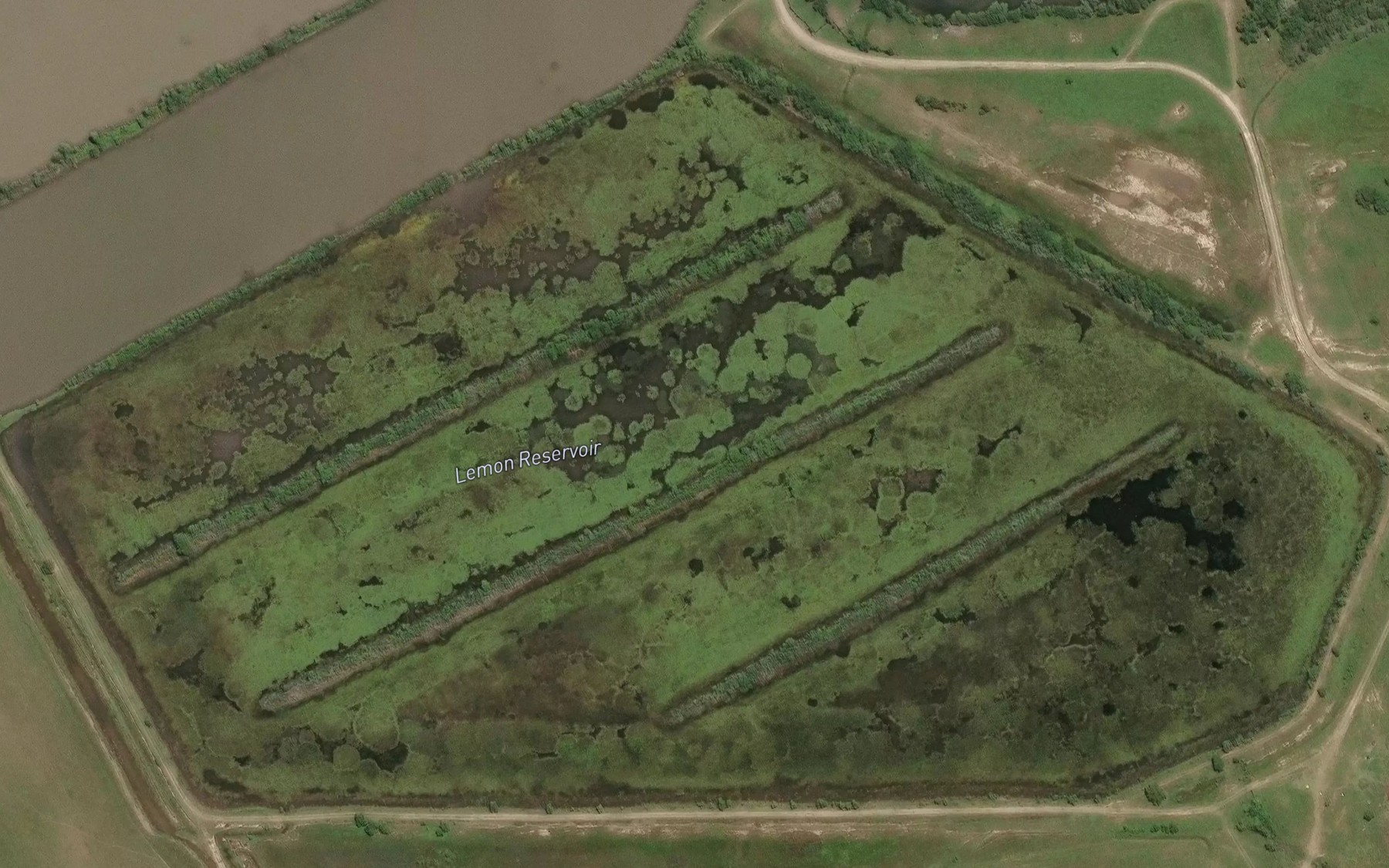 Satellite map of the Lemon Reservoir