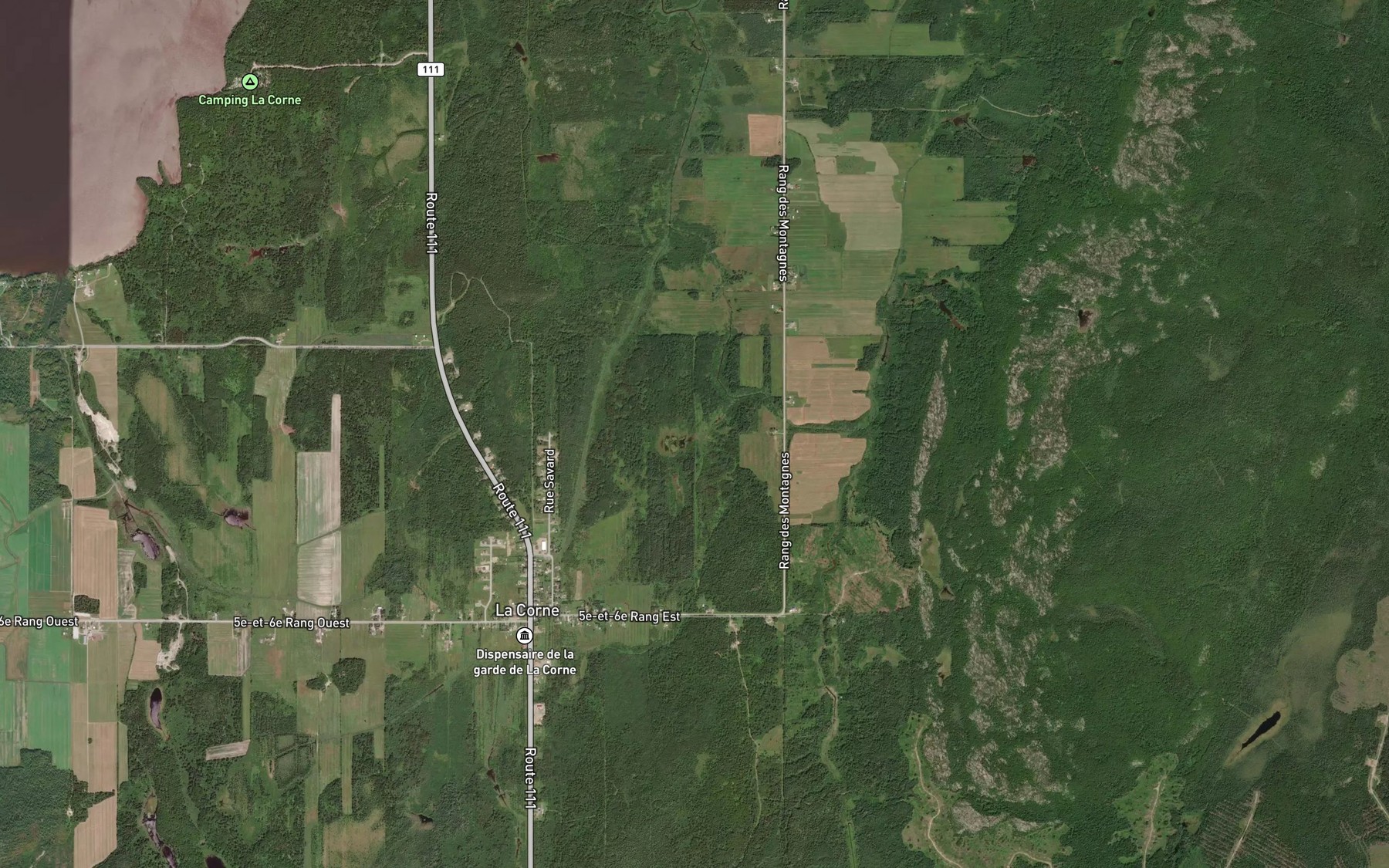 Satellite map of the Ruisseau Hudon