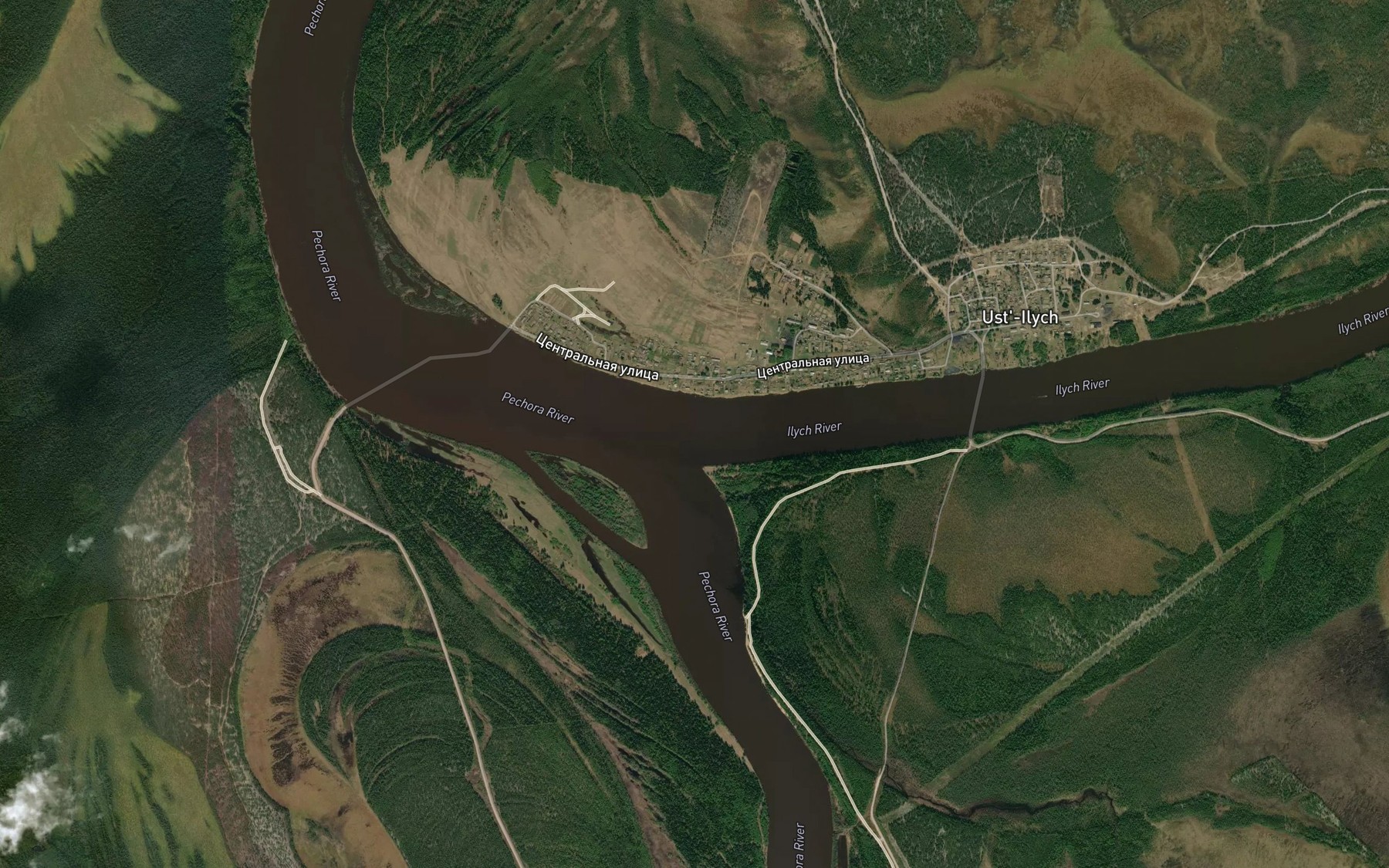 Satellite map of the Ilych