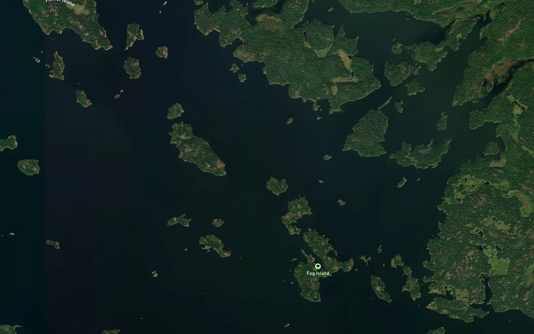 Satellite map of the The Shore Island Stretch