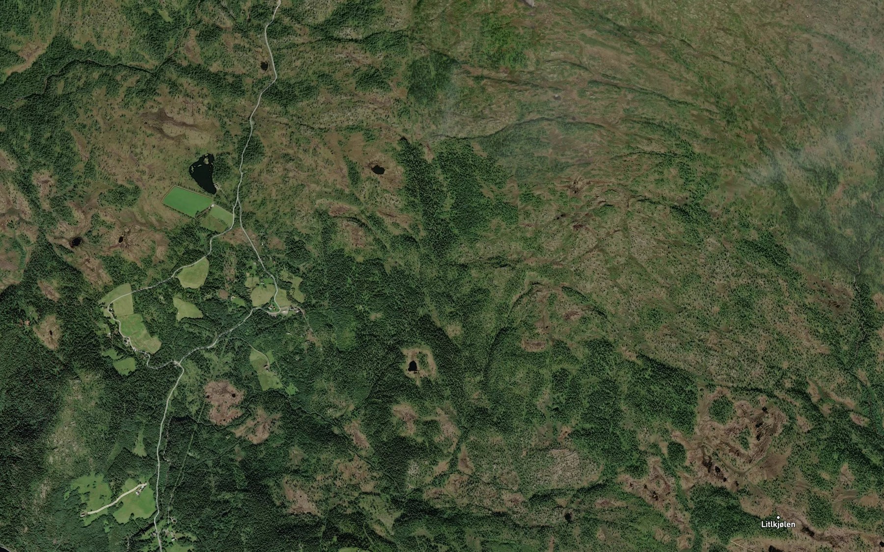Satellite map of the Storlibekken