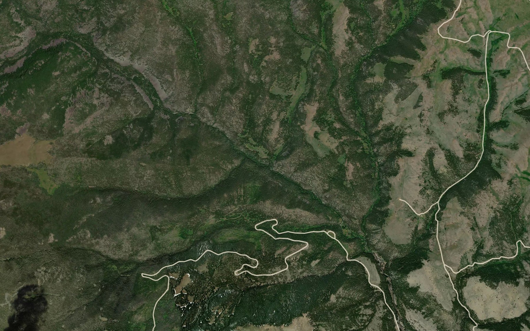 Satellite map of the Spring Creek