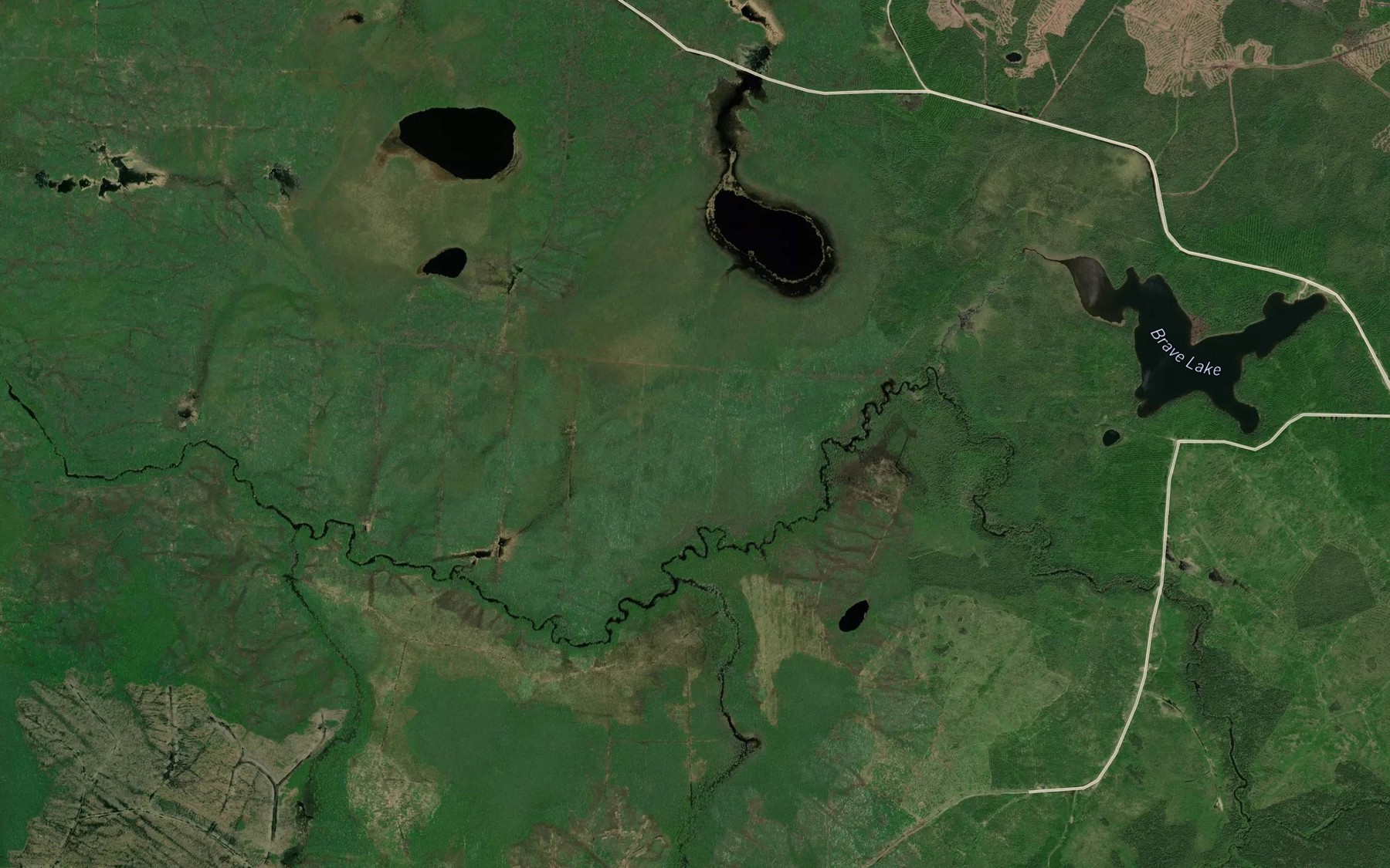 Satellite map of the Bertram Creek