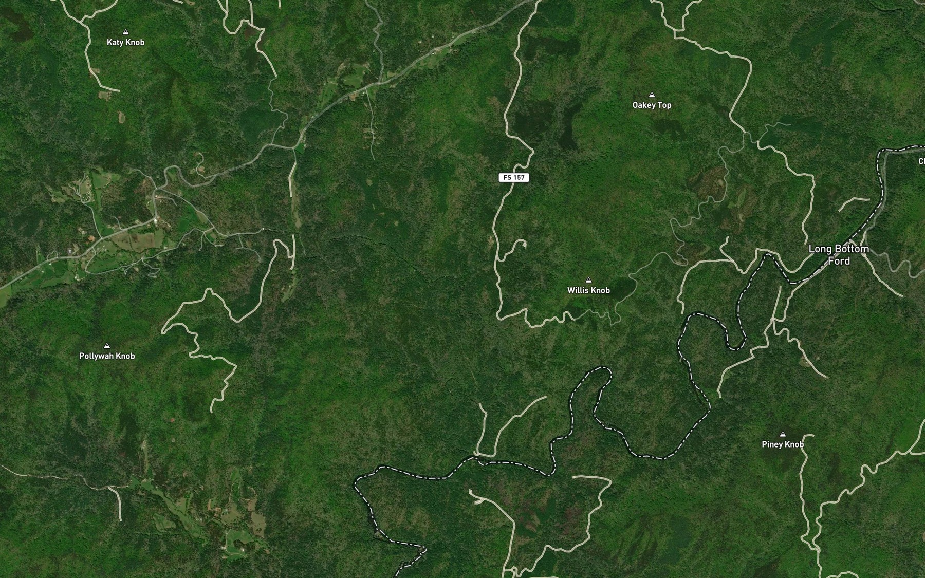 Satellite map of the Cold Mine Branch
