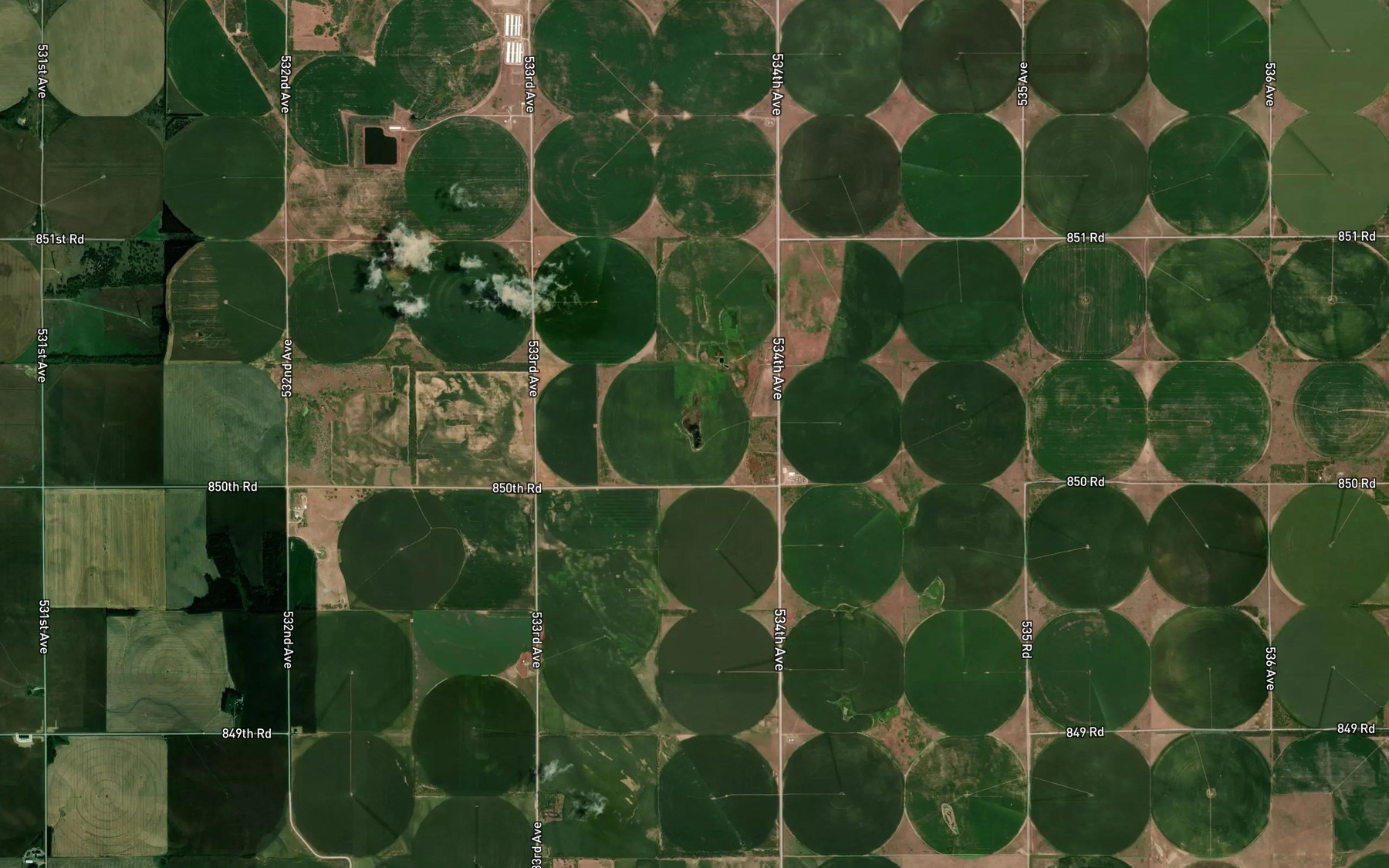 Satellite map of the Rowell Lake