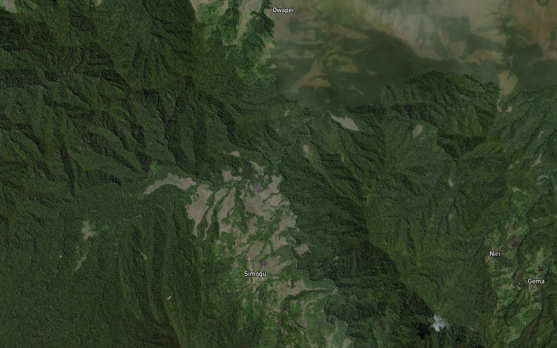 Satellite map of the Turamanga