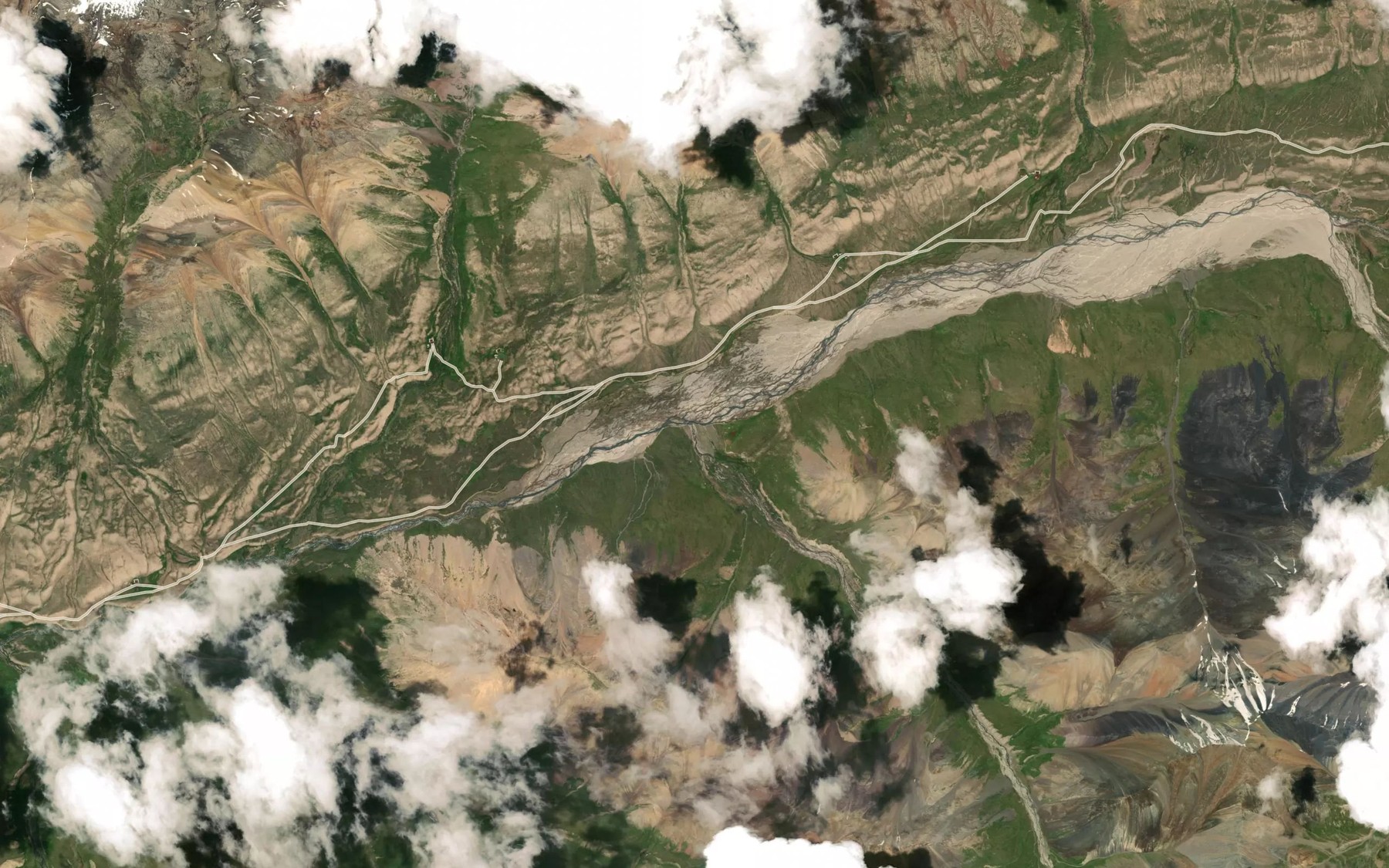 Satellite map of the Shortor