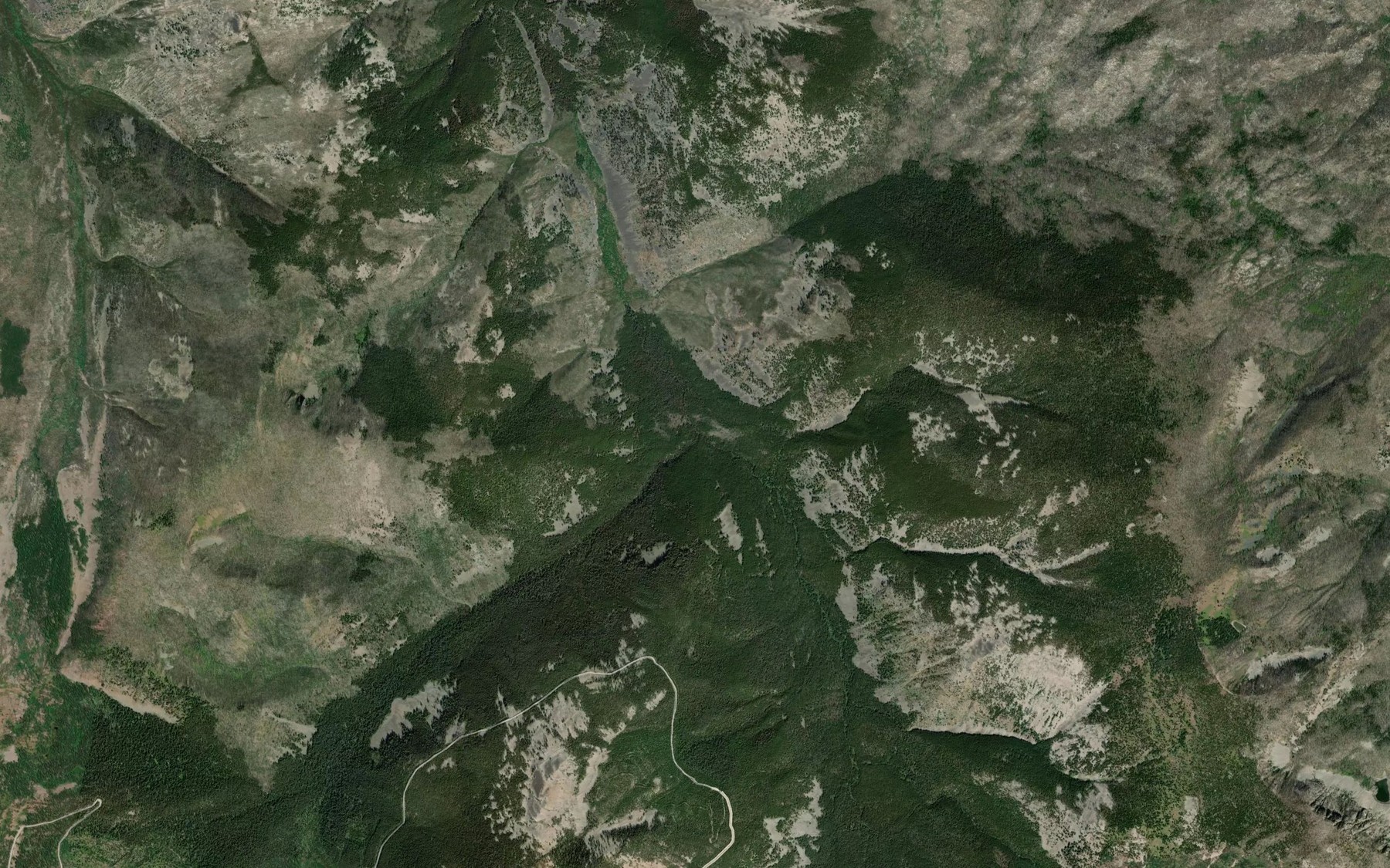 Satellite map of the Signal Creek