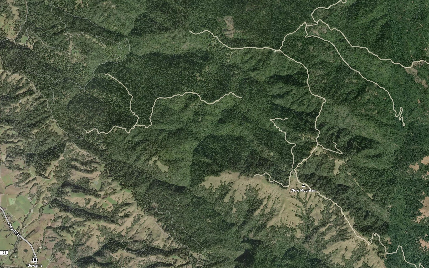 Satellite map of the Gschwend Creek