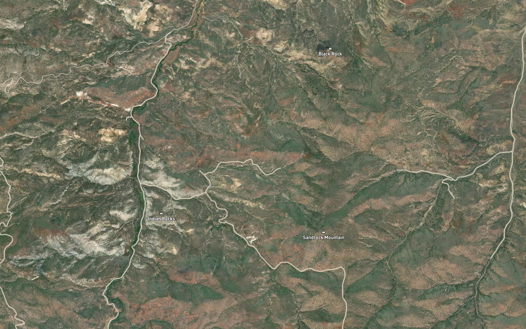 Satellite map of the Cherry Spring