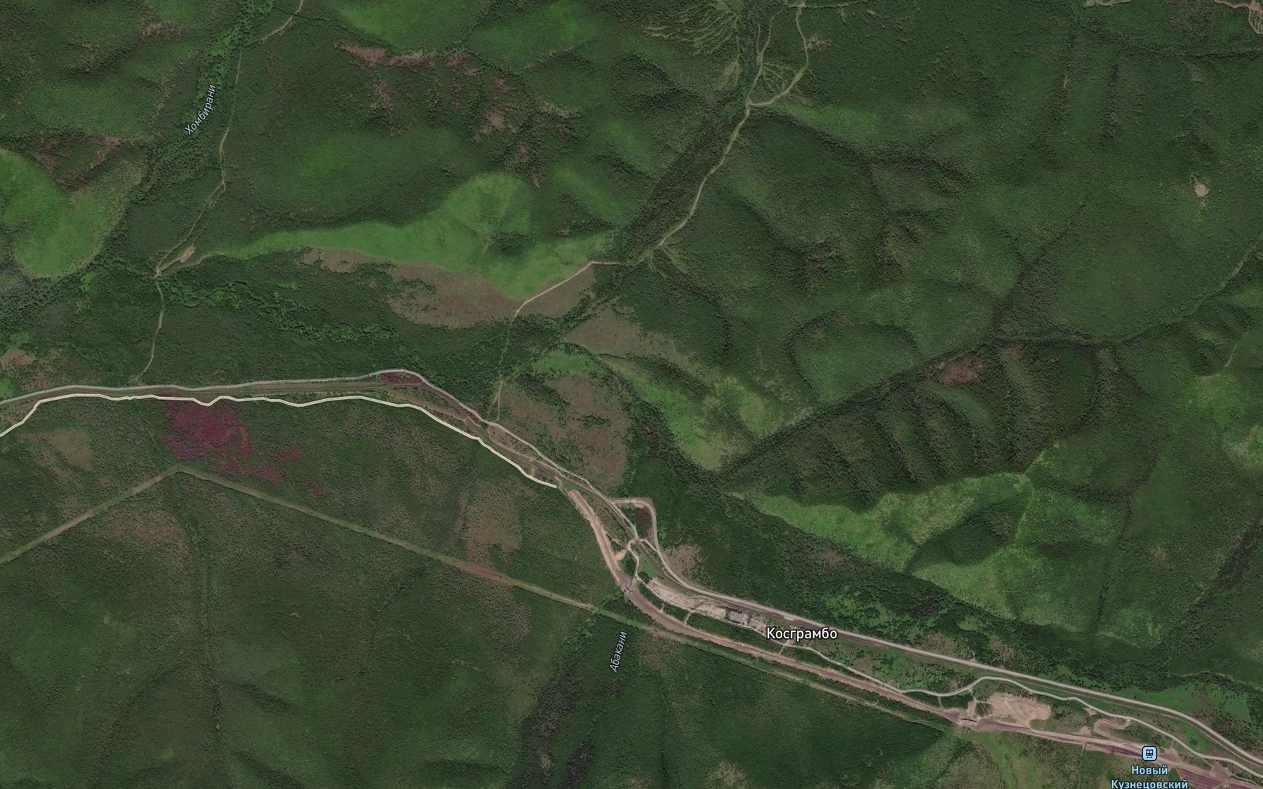 Satellite map of the Abakani