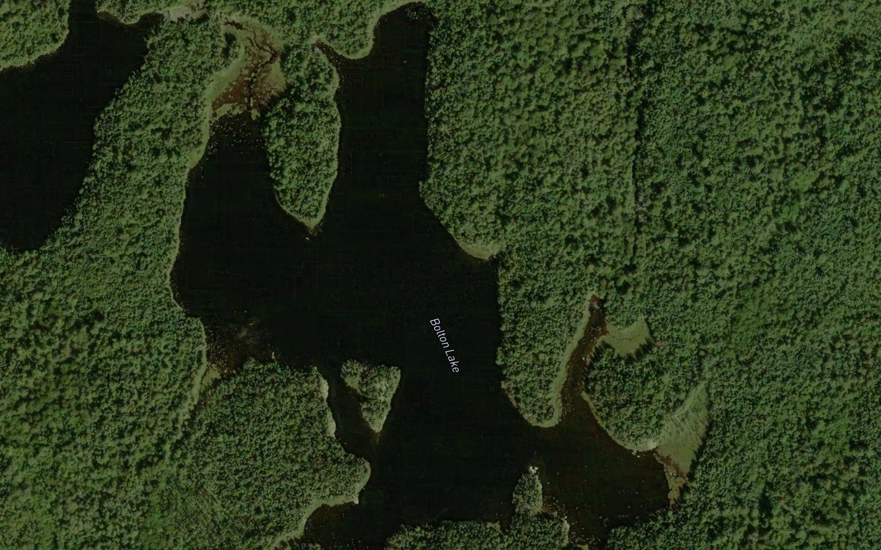Satellite map of the Bolton Lake