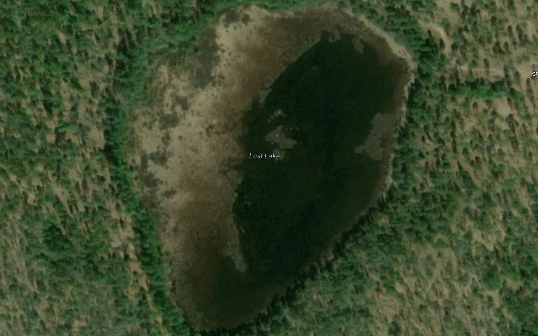 Satellite map of the Lost Lake