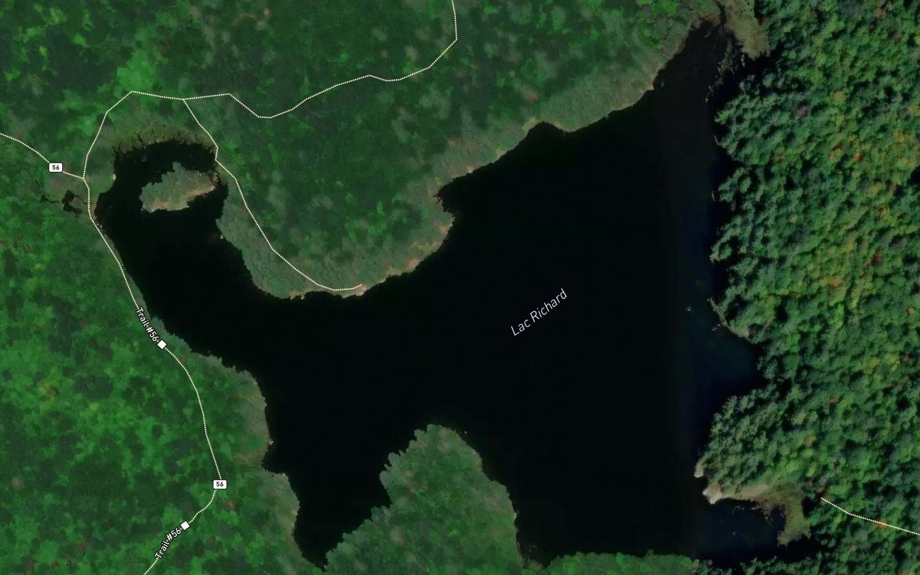 Satellite map of the Lac Richard
