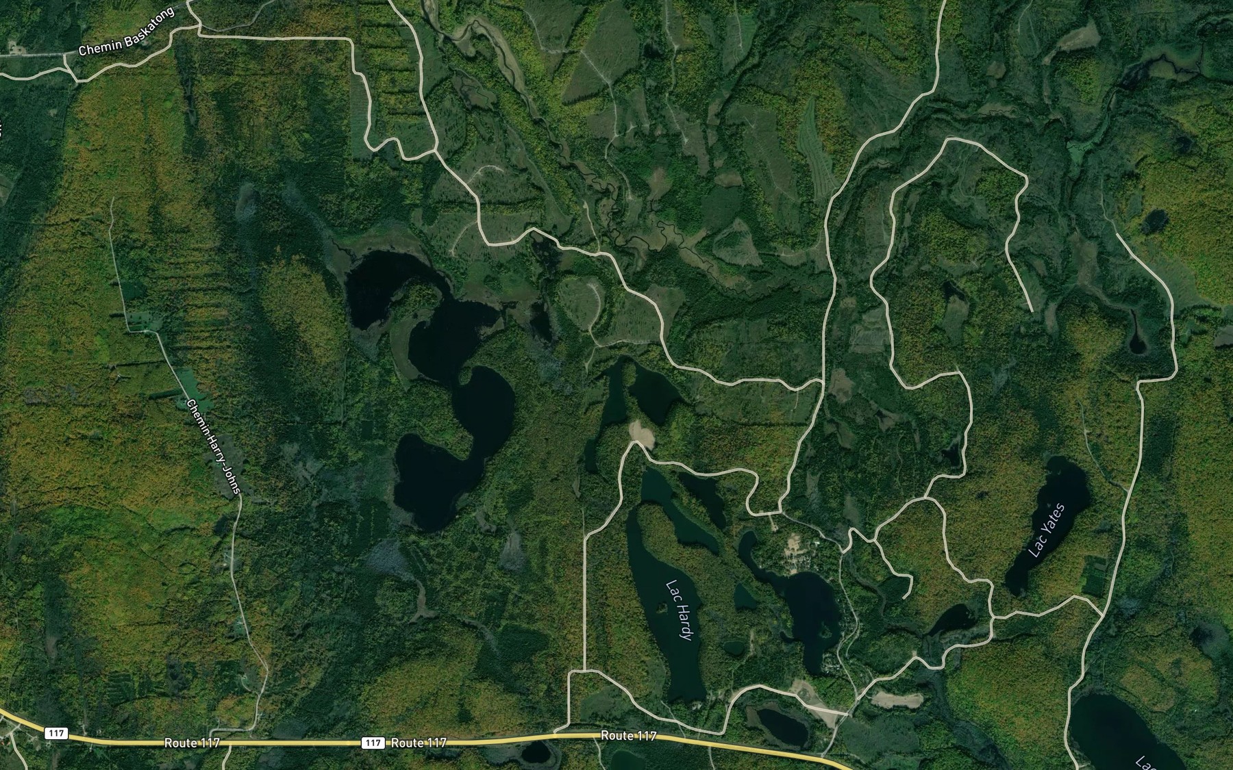 Satellite map of the Lac Croche