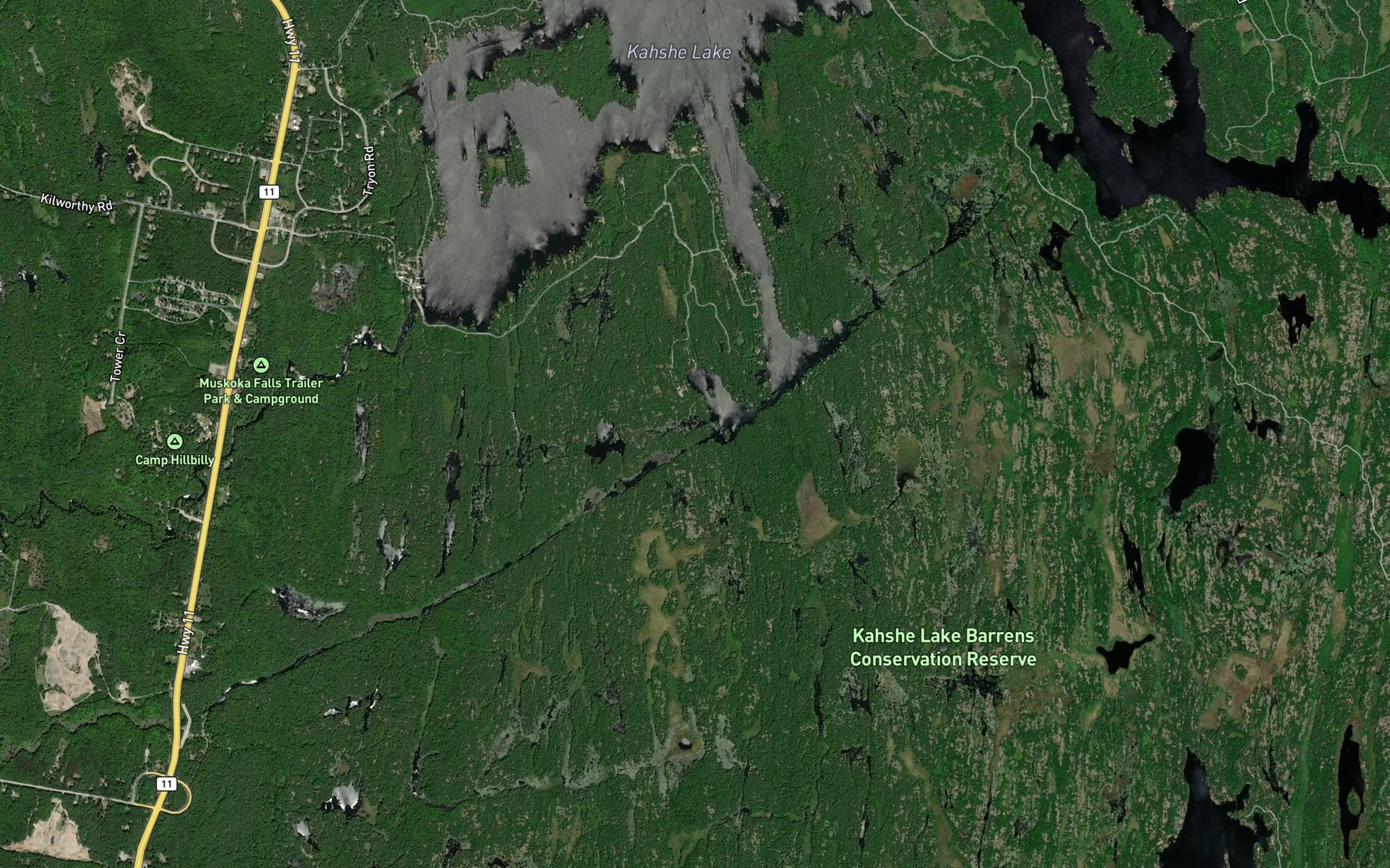 Satellite map of the Grant Bay