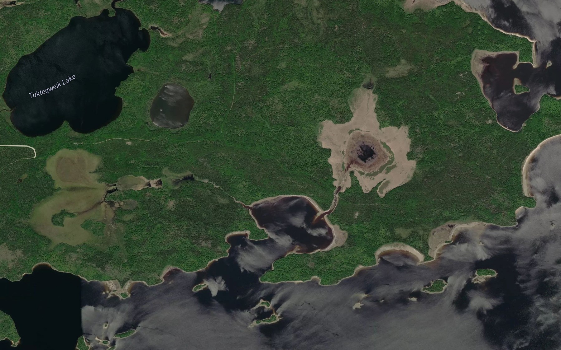 Satellite map of the Vallance Bay