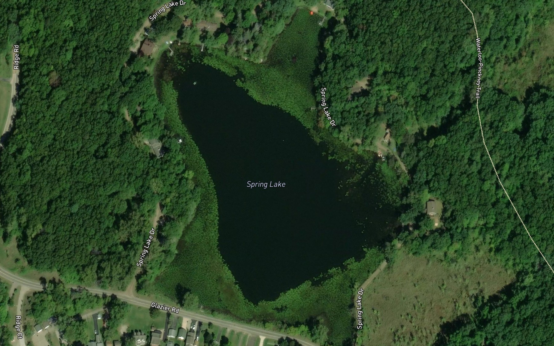 Satellite map of the Spring Lake