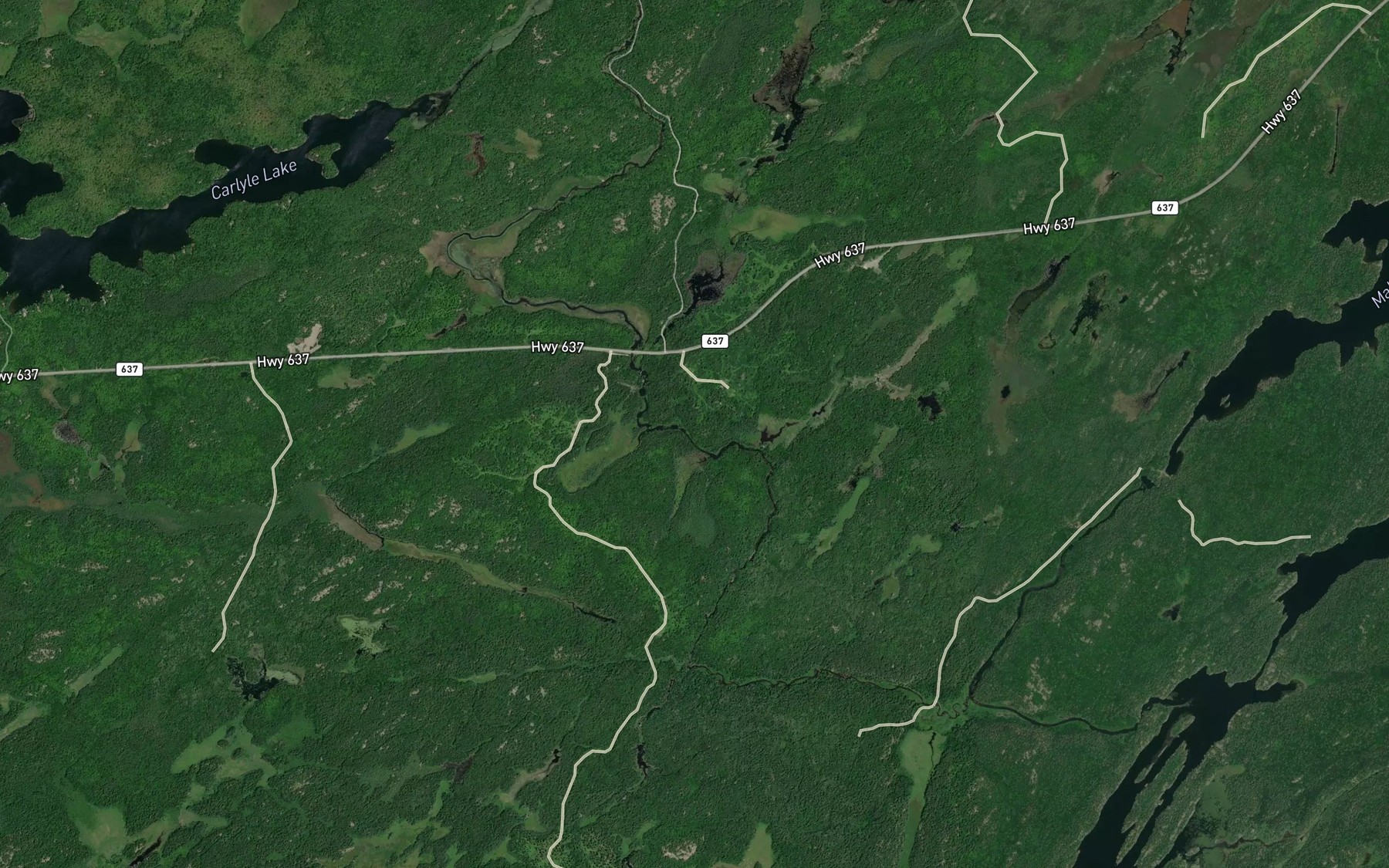 Satellite map of the Frying Pan Creek