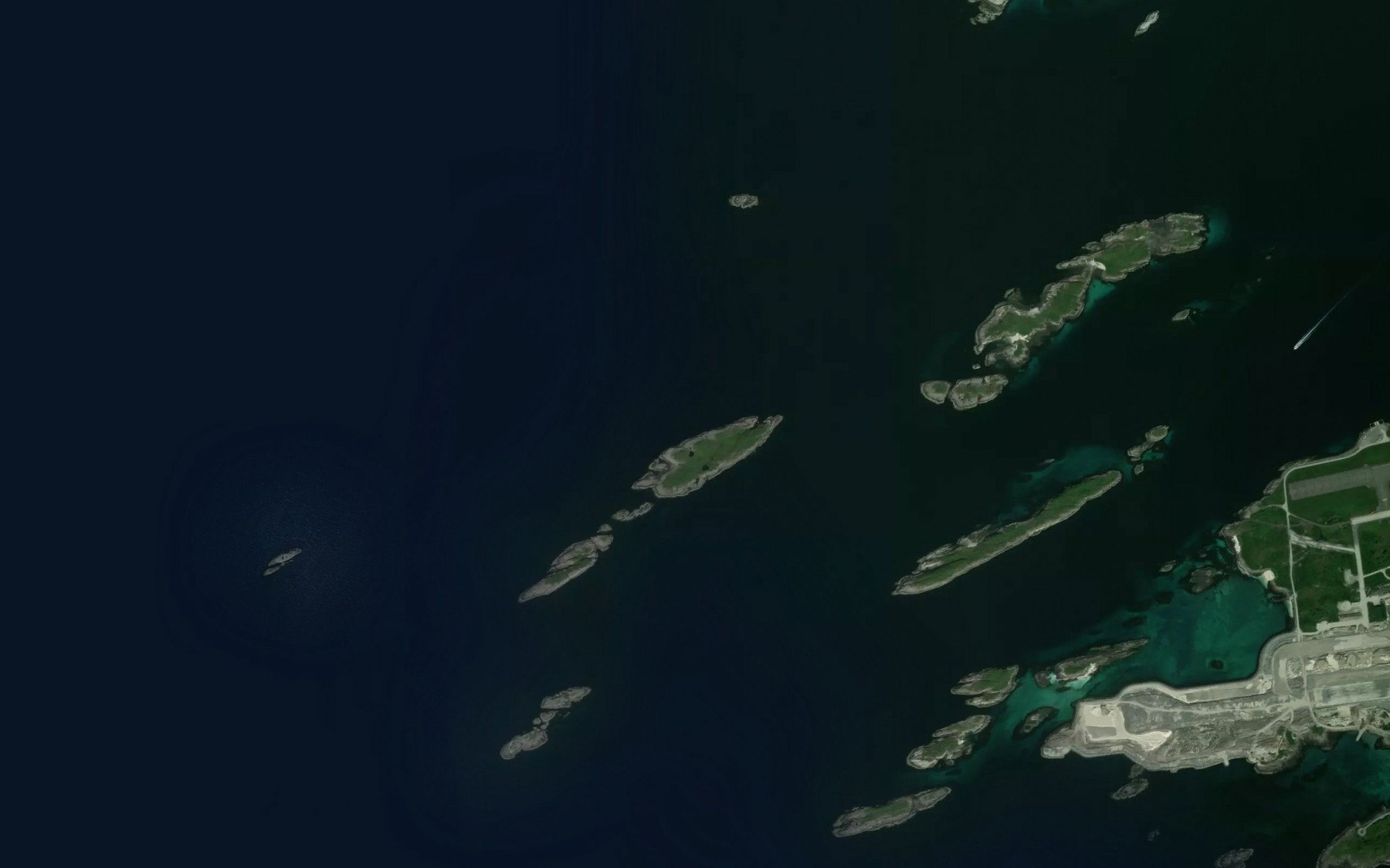 Satellite map of the Svartoksleia