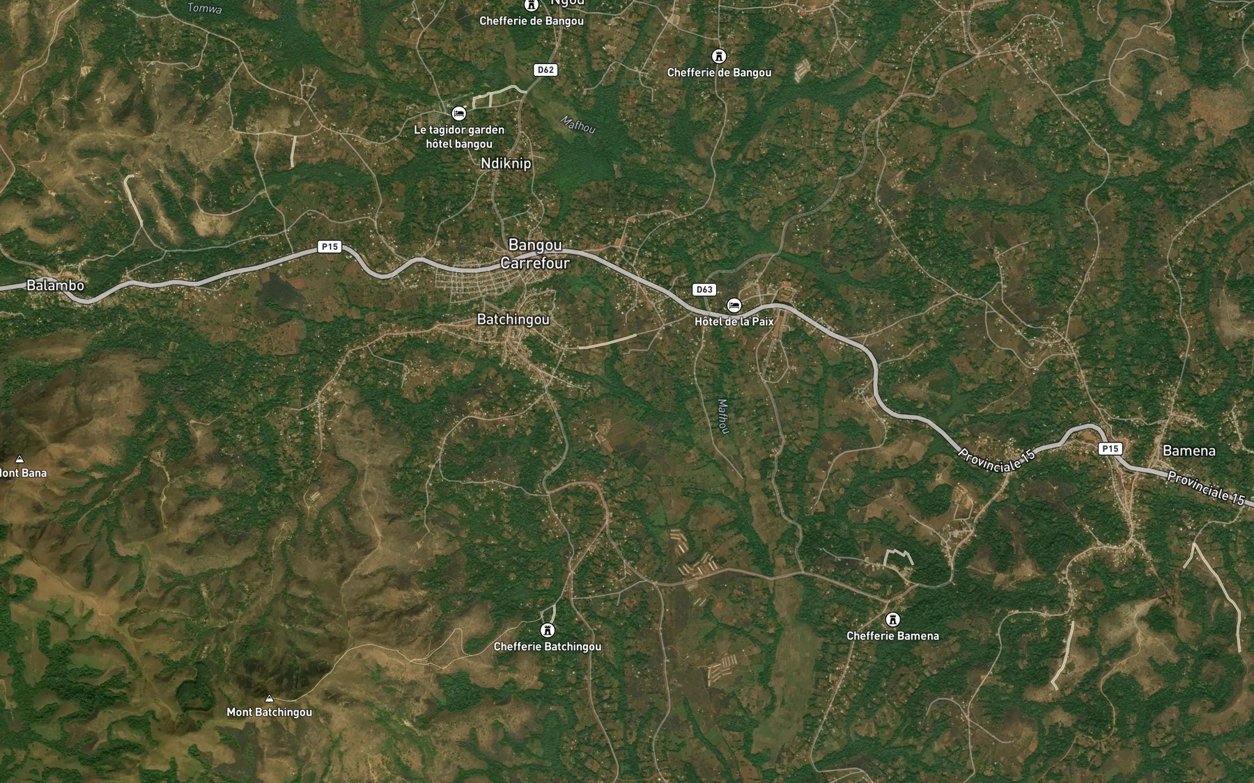 Satellite map of the Tsanghno