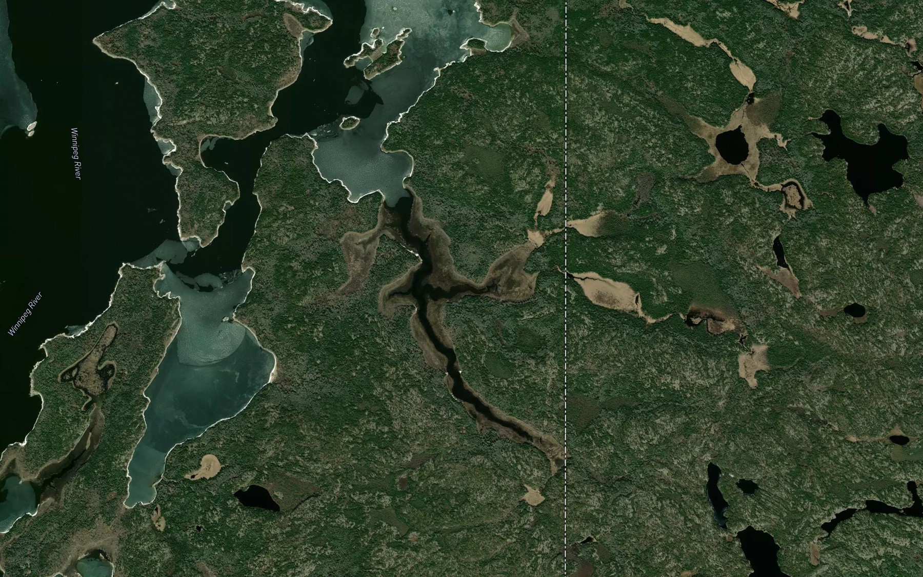 Satellite map of the Ontario Bay