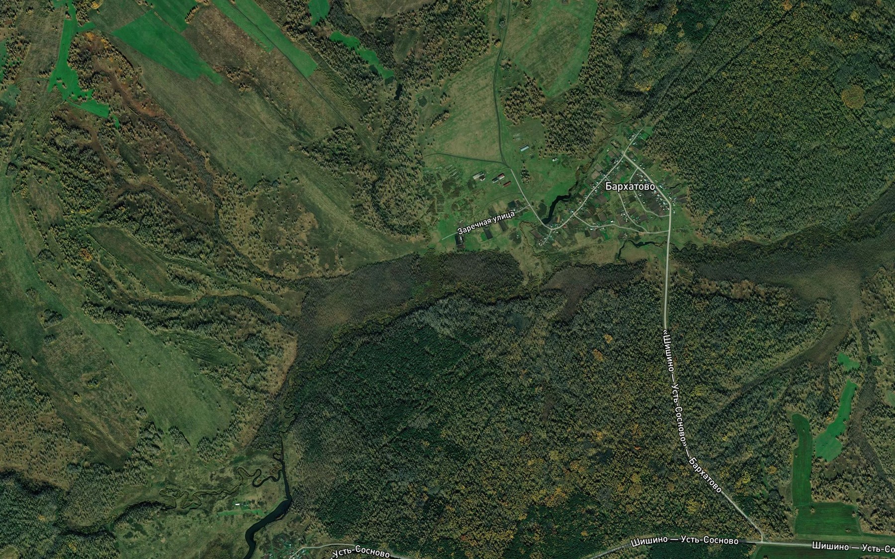 Satellite map of the Listvyanka