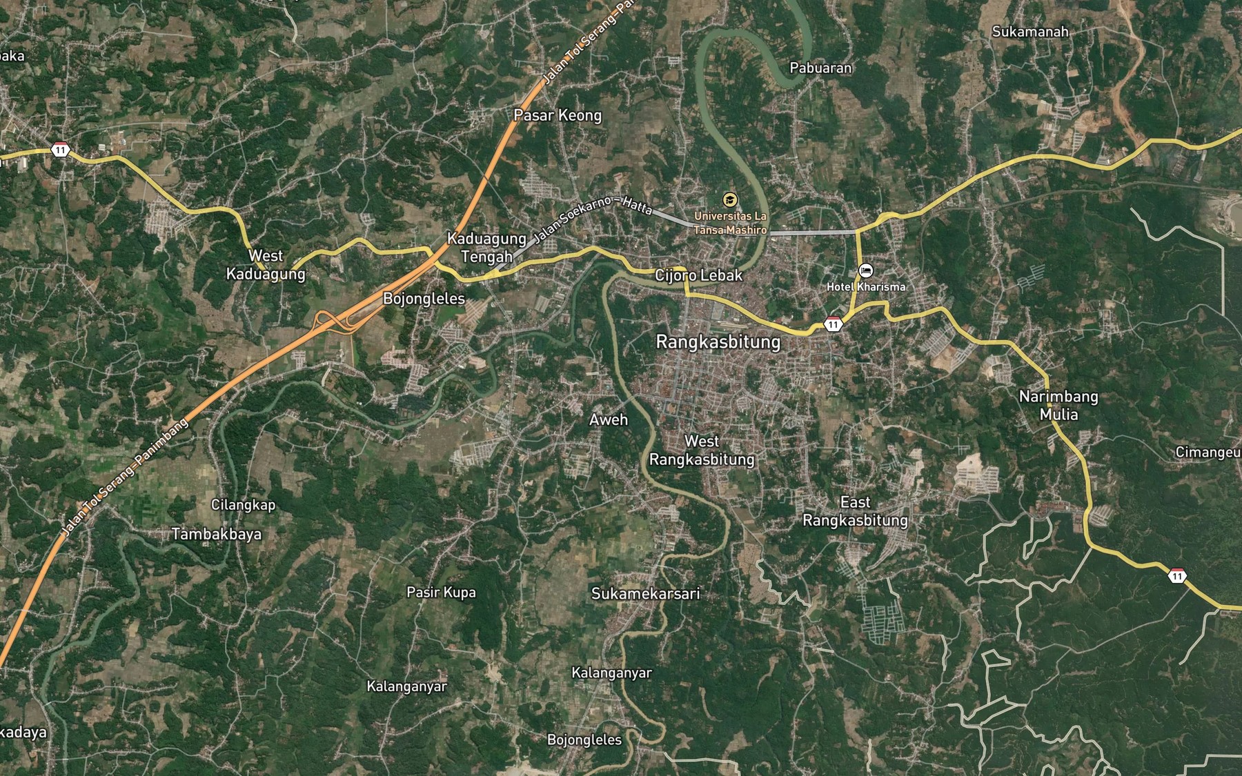 Satellite map of the Ci Katapis
