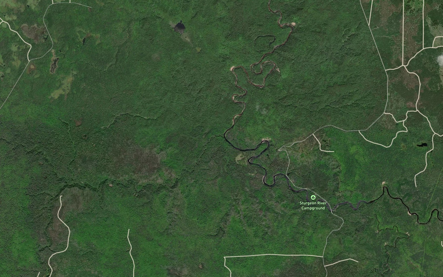 Satellite map of the Sidnaw Creek