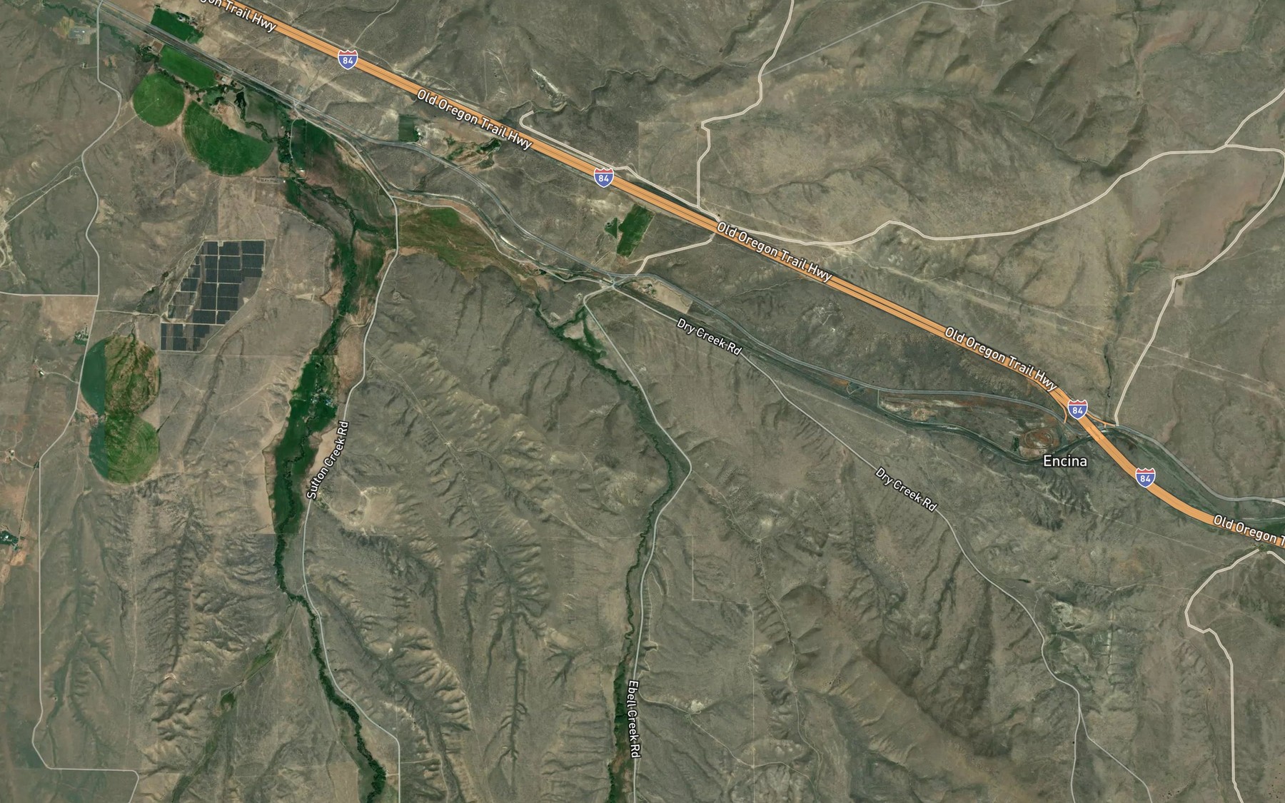 Satellite map of the Lodge Creek