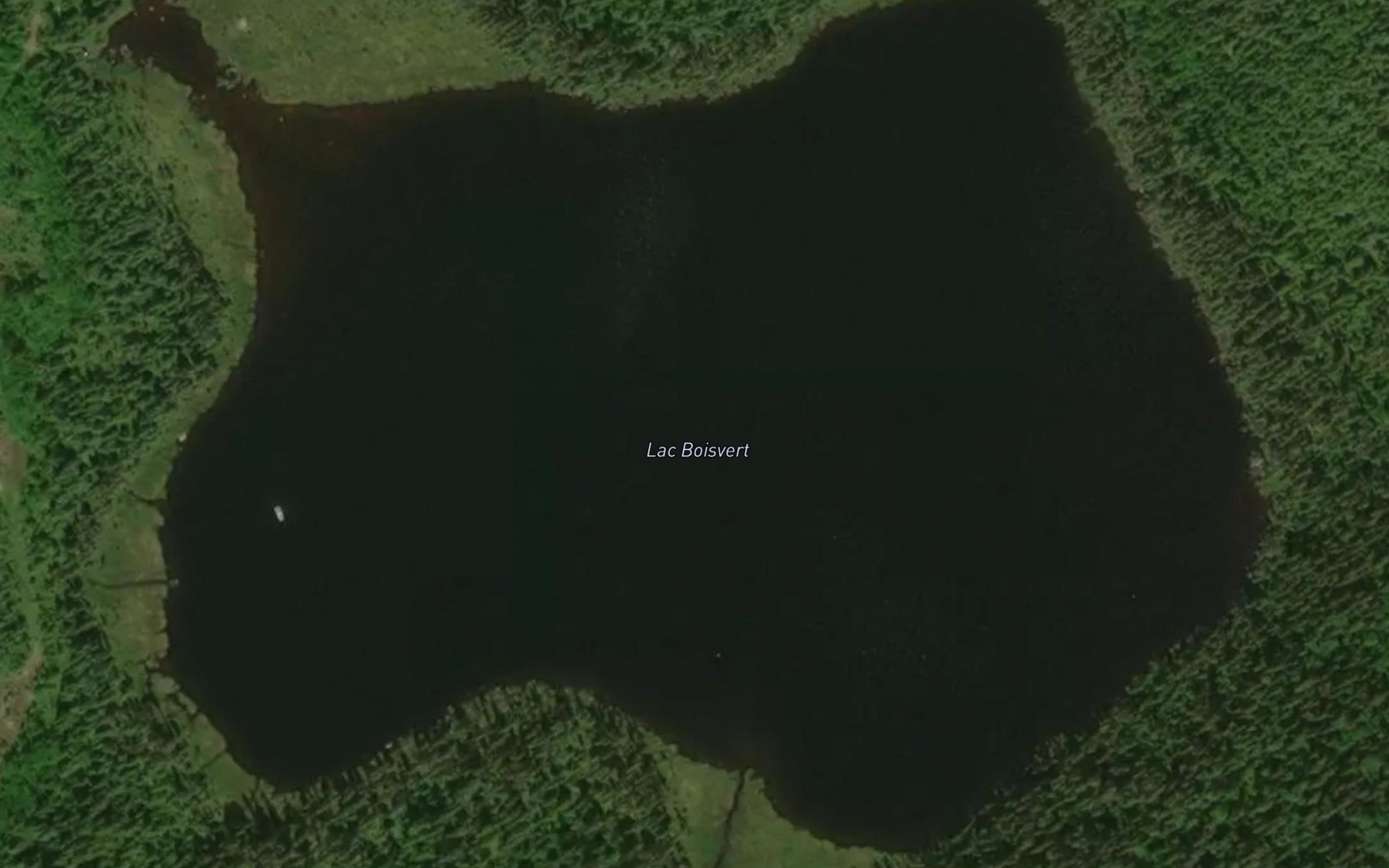 Satellite map of the Lac Boisvert