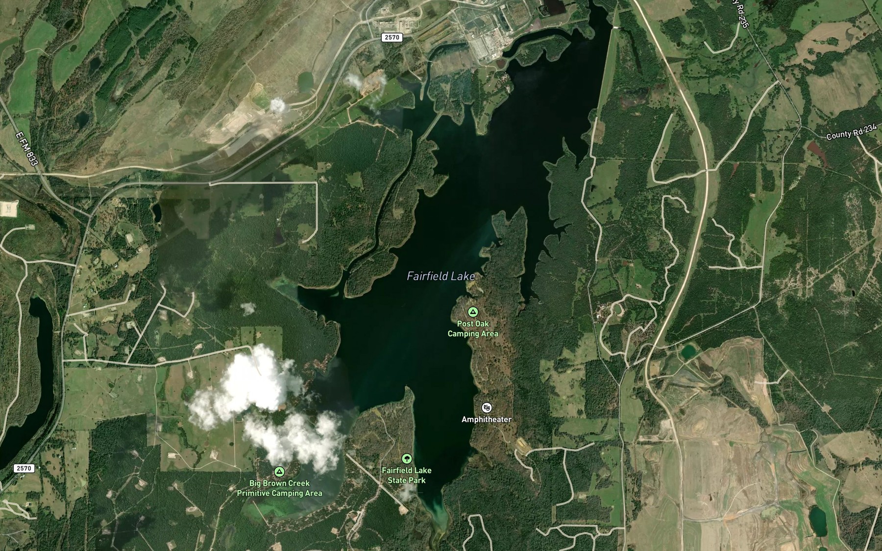 Satellite map of the Little Brown Creek