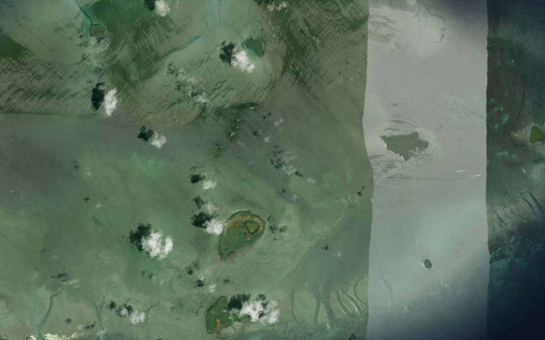 Satellite map of the Lakes Passage
