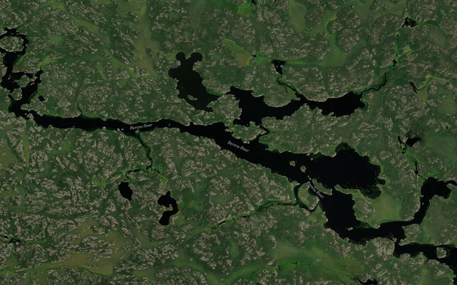 Satellite map of the Long Lake