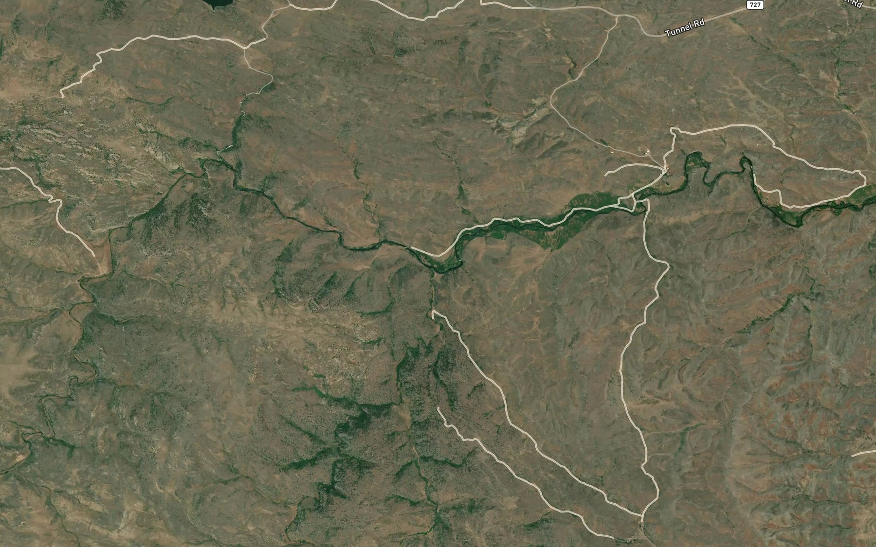 Satellite map of the Mill Creek