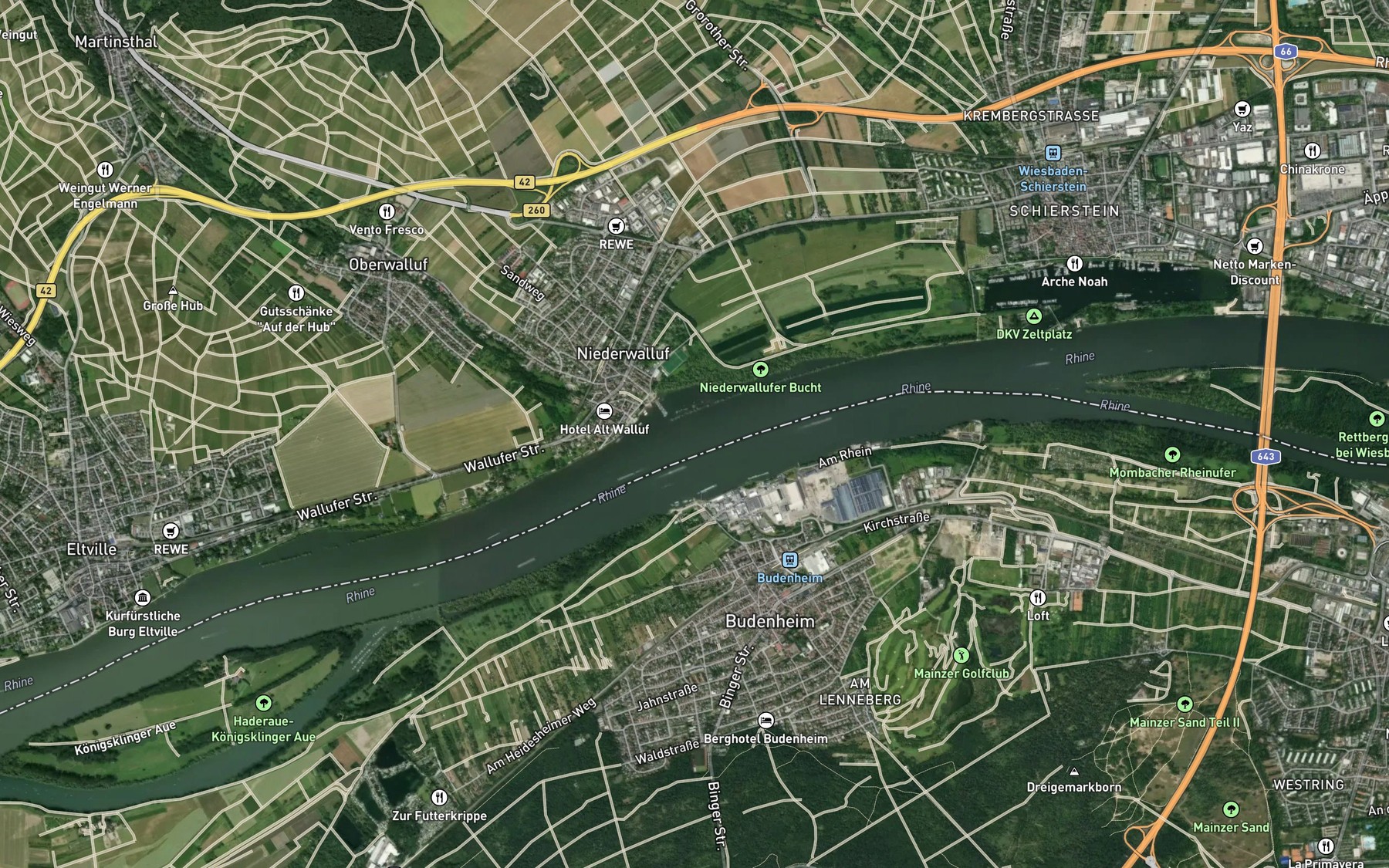 Satellite map of the Muhlbach