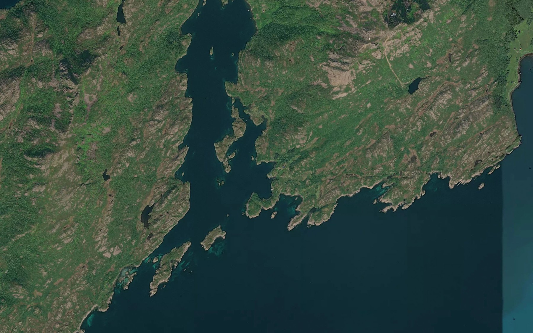 Satellite map of the Kurvvika