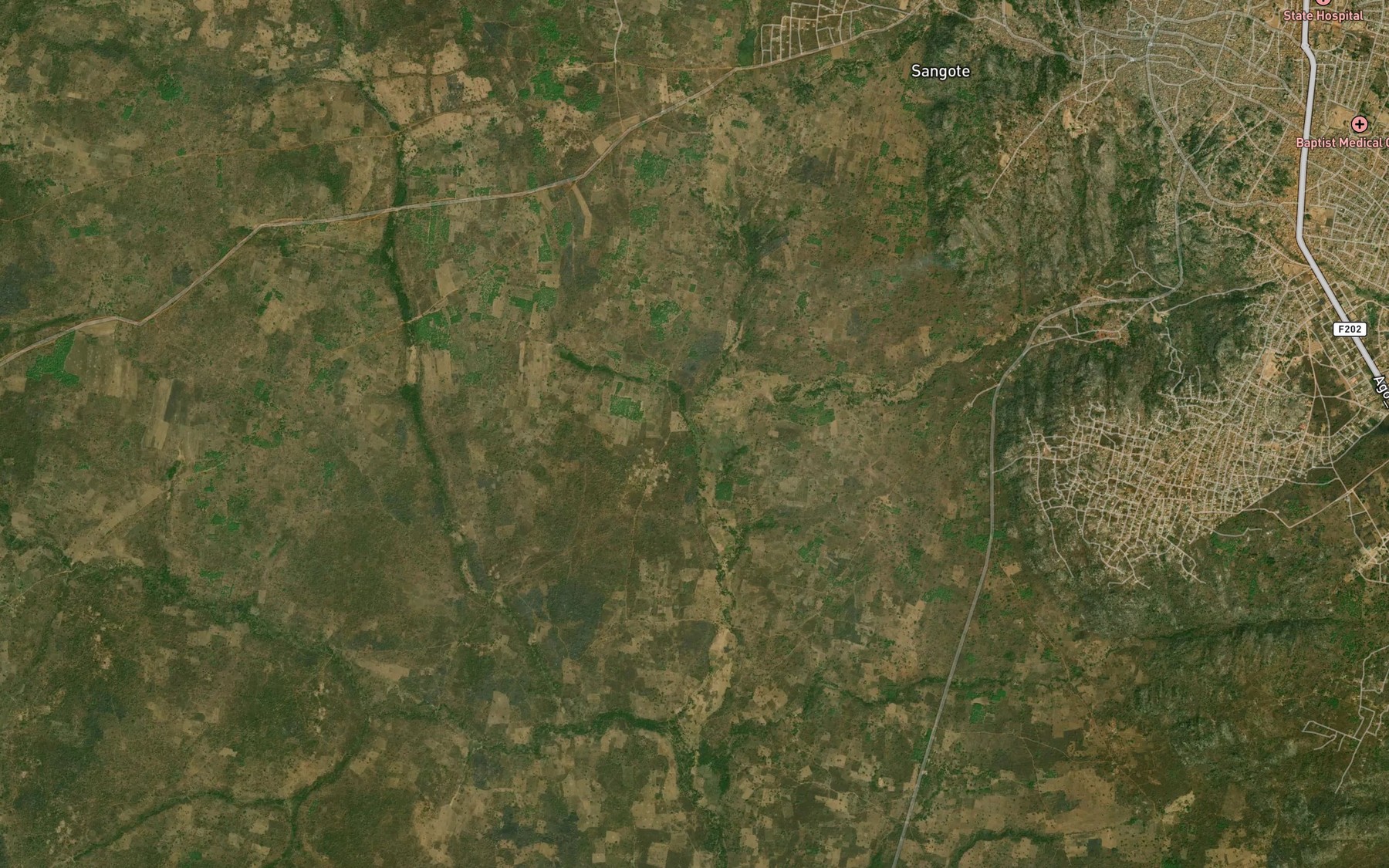 Satellite map of the River Wewe