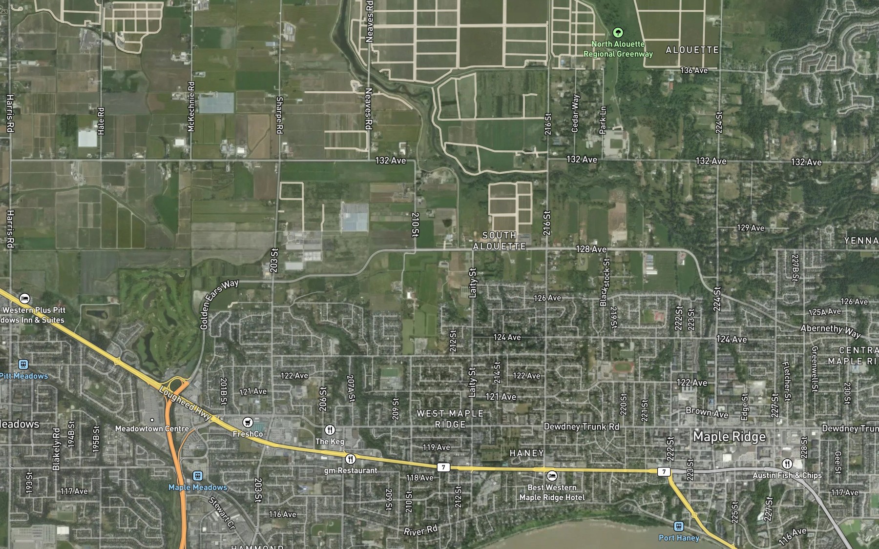 Satellite map of the McKenny Creek