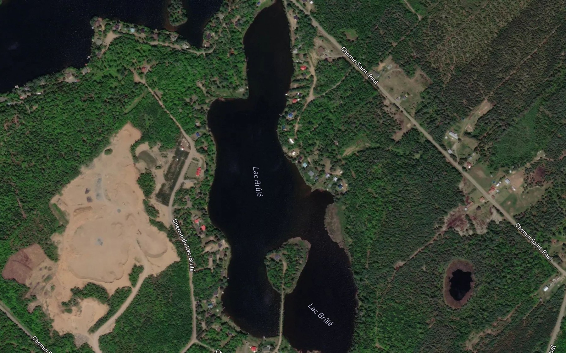 Satellite map of the Lac Brule
