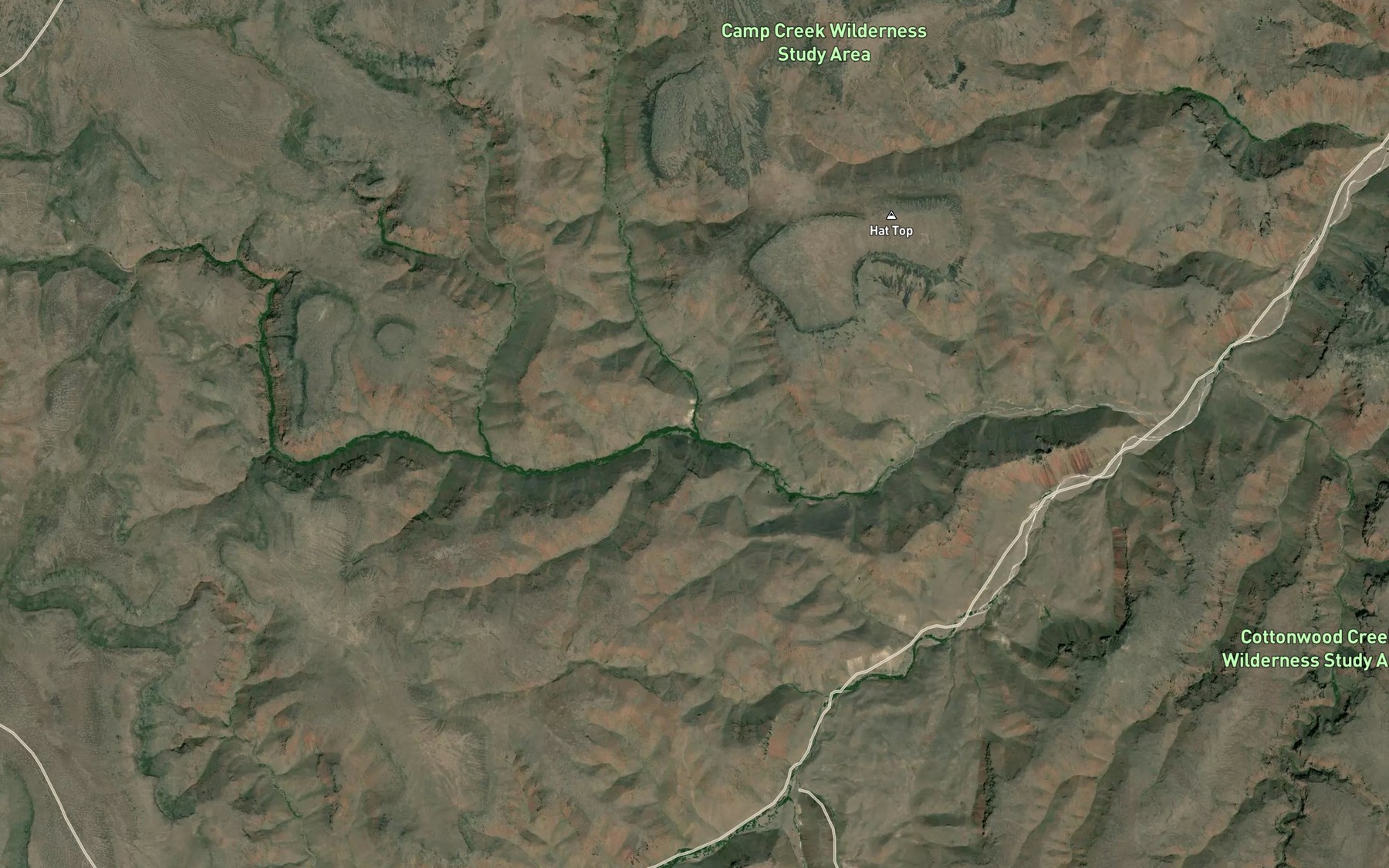 Satellite map of the Tims Creek