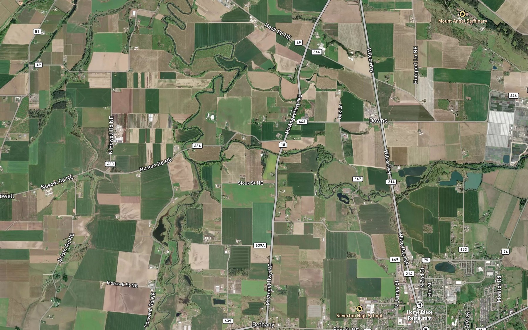 Satellite map of the Aarhus Reservoir