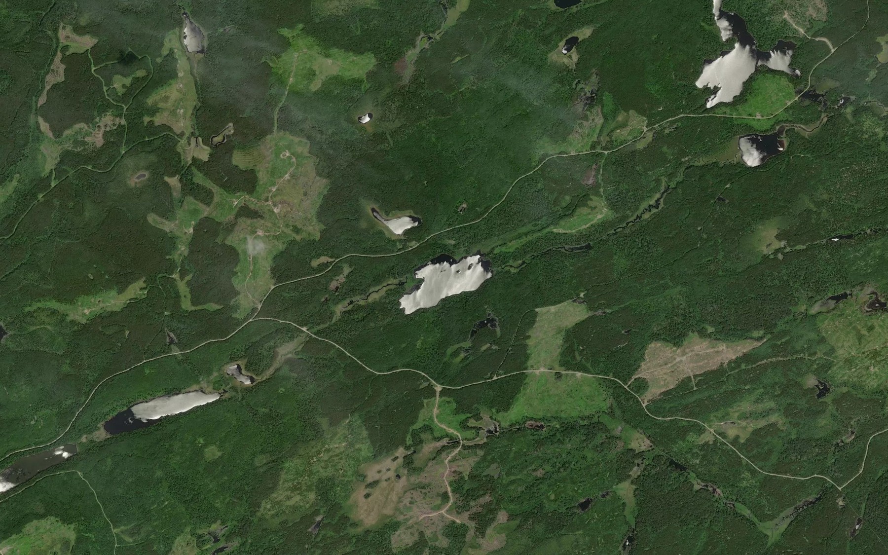 Satellite map of the Kerfoot Lake
