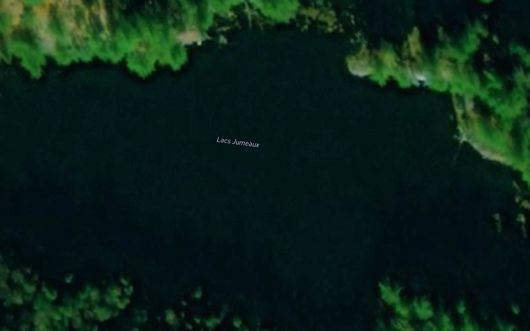 Satellite map of the Lacs Jumeaux
