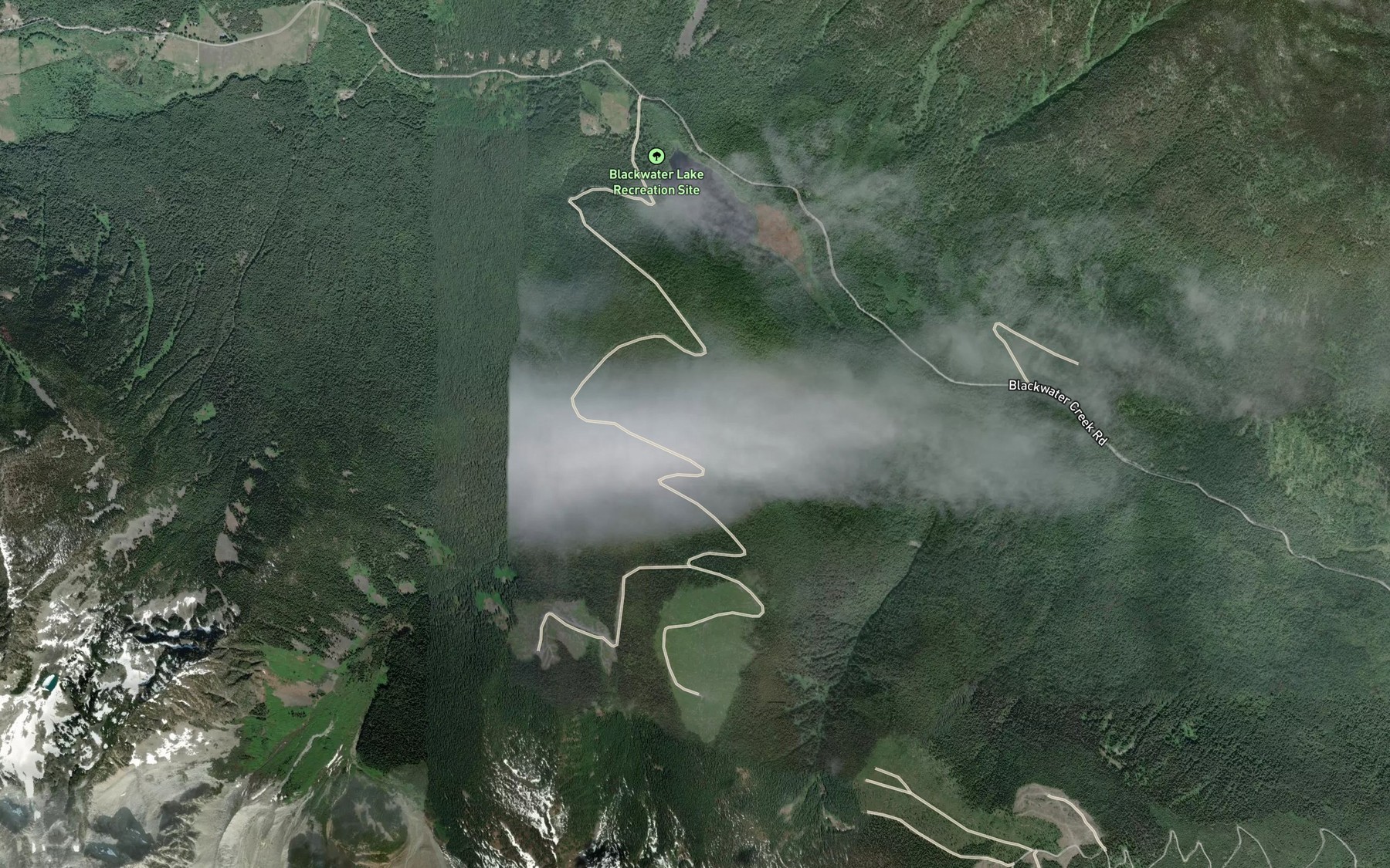 Satellite map of the Scout Creek