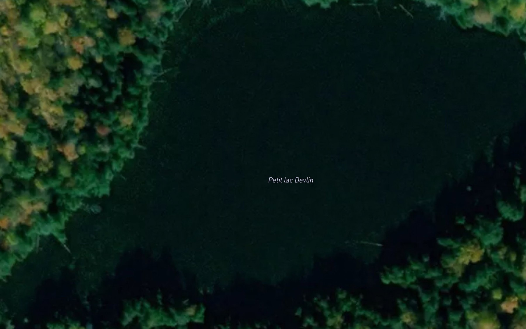 Satellite map of the Petit lac Devlin